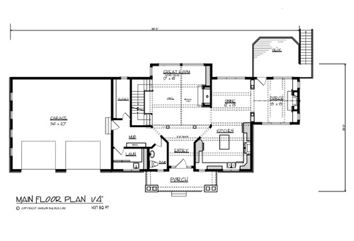 Main Floor Plan image of The North Shore House Plan